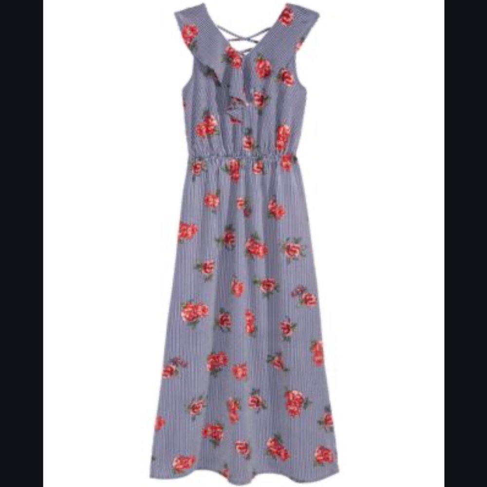 Monteau Striped Kids Dress, Sz 8